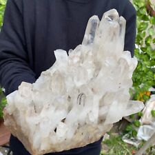 16lb A+++Large Natural clear white Crystal Himalayan quartz cluster /mineralsls picture