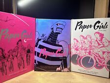 PAPER GIRLS HC SET vol 1-3 complete set by Vaughan+Chiang OVERSIZED Image Comics picture