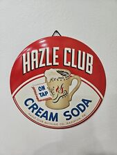 Original ADVERTISING HAZLE CLUB CREAM SODA METAL BUTTON SIGN - Hazleton, PA picture