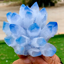 349G New Find sky blue Phantom Quartz Crystal Cluster Mineral Specimen Healing picture