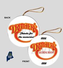 DRUTHERS RESTAURANT Christmas Ornament - Collectible Logo Vintage Druther's picture