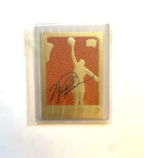 1996 Michael JORDAN FLEER 23kt Gold 1986 Rookie Feel The Game Signatures RC picture
