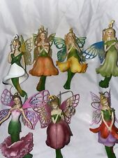 Butterfly Fairies Flowers Garden Ornaments Ashton Drake Lot Of 7 picture