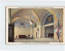 Postcard Lobby Detroit News Building Detroit Michigan USA picture