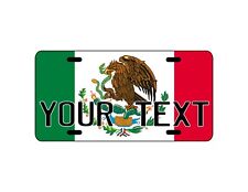 PLACA DECORATIVA CARRO MEXICO / CAR PLATE MEXICO FLAG / ANY TEXT/ CUALQUIER TEXT picture