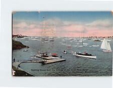 Postcard Yachting Scene from the veranda of the Hotel Rock Mere MA USA picture