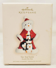 Hallmark Keepsake Ornament Tip Top Santa 4 Penguins Robe Christmas Tree 2007 NIB picture