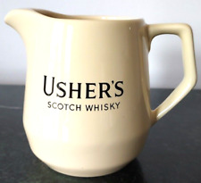 USHER's Scotch Whisky Advertising Ceramic Pitcher Vtg Wade Regicor England picture