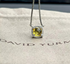 David Yurman Sterling Silver Chatelaine 7mm Lemon Citrine & Diamond Necklace picture