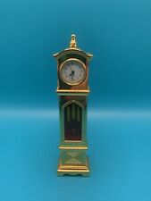 Brass Miniature Quartz Analog Grandfather Clock Japan Movement Chimes inside picture