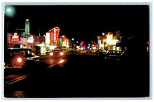 c1960's Night View Prince George British Columbia Canada Unposted Postcard picture