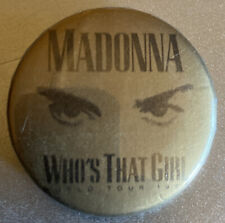 MADONNA Rare Vintage Who's That Girl World Tour Button Pin Badge picture