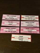 Madonna - (7) Original 1980’s Jukebox Title Strips/Tags picture