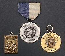 THREE 1930's SETON HALL UNIVERSITY AND PREPARATORY HIGH SCHOOL ATHLETIC MEDALS picture