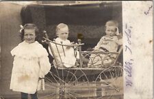 RPPC Kennewick MA Wills Children Stroller 1906 Beaudette Mendola MN Postcard V11 picture