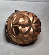 Vintage Copper Mold Tin Lined 5 3/4 inch Wide by 3 1/4 inch Tall Hanger 3 Cup picture