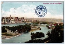 St. Paul Minnesota MN Postcard Panoramic View Nichols Expert School 1913 Antique picture