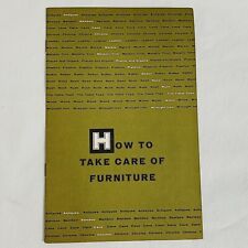 Johnson's Wax Booklet Pamphlet How To Take Care Of Furniture Vintage 1950's picture