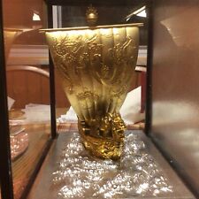 Japanese-Gold-Seven Lucky Gods,Treasure Dragon Boat, Takarabane, W/ Display Case picture