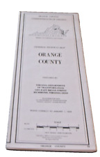 JANUARY 1989 ORANGE COUNTY VIRGINIA GENERAL HIGHWAY MAP VDOT #68 picture