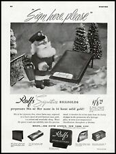 1947 Rolfs billfolds Christmas gifts Santa trees vintage photo print Ad adL54 picture