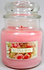 Yankee Candle Vintage Rose Scented 14.5 oz Pink Glass Jar 65 to 90 Hours New picture