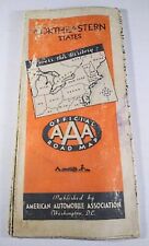Vintage 1934 Northeastern States AAA Road Map With Some Damage picture