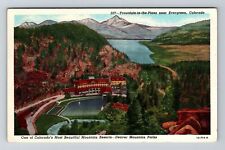 Evergreen CO-Colorado, Troutdale In The Pines, Aerial Vintage Souvenir Postcard picture