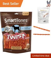 Rawhide-Free Peanut Butter Twist Sticks - Easy-to-Digest Chews - 50 Count picture