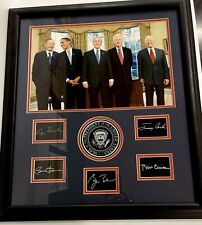 5 US Presidents  / Signed Cuts HW Bush, Obama, Clinton, Carter, Bush w/Seal picture