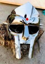 MF Doom Gladiator Mask Silver Finish in Steel Metal Mask replica madevil for new picture