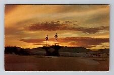 San Andres Mountains NM-New Mexico, Sunset over the Sands, Vintage Postcard picture