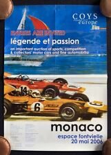 2006 Coys Monaco Car Auction Poster McLaren Lotus Grand Prix F1 picture