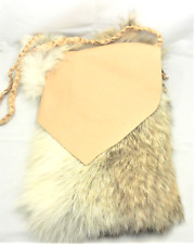 Native American Coyote Deerskin Pouch, Possibles Bag, Mountain Man Bag COA #758 picture