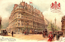 1906 HOTEL METROPOLE LONDON ENGRAVED SEAL APPT TO KING ADVERTISING POSTCARD P414 picture