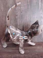 Navajo Pottery Horse Hair Cat Sculpture by Vail picture