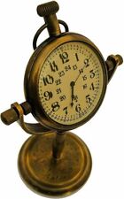 Beautiful Vintage Brass Desk Clock Table Clock Antique Nautical Clock Brass picture