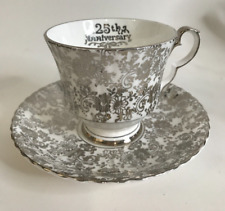 25th Anniversary Royal Windsor Fine Bone China Tea Cup And Saucer picture