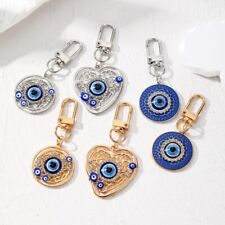 Fashion Turkish Lucky Evil Eye Crystal Heart Keychain Keyring Women Men Jewelry picture