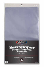 BCW Newspaper Sleeves - 12x16 100 Acid Free Crystal Clear Polypropylene Sleeves picture