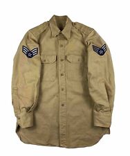 WWII Korean War Era 1951 Cotton KHAKI U.S. AIR-FORCE Khaki Shirt picture