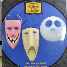 NECA The Nightmare Before Christmas Lock, Shock, & Barrel Porcelain Wall Masks picture