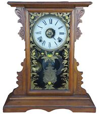 Antique Eastlake Victorian EN Welch MFG Co 8 day Walnut Mantel Parlor Clock  picture
