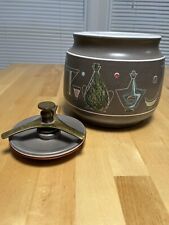 Vintage Mid Century MCM Denby Cross Keys Made England Screw Top Humidor Ceramic picture