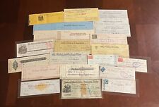 VERY OLD VINTAGE CHECK LOT (44) 1875-1939 ISSUED - UNUSED picture