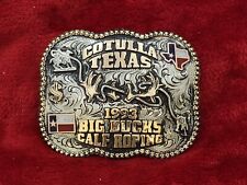 CHAMPION RODEO TROPHY BUCKLE PRO CALF ROPING☆COTULLA TEXAS☆1993☆RARE#331 picture