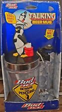 Vintage 1997 Anheuser-Busch Bud Ice Beware The Penguins Talking Beer Mug New picture