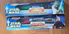 STAR WARS-COUNT DOOKU-CHRISTOPHER LEE-LIGHTSABER RED + Yoda NewLIGHTS SOUNDS-3FT picture