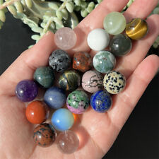 10/20pcs Natural Mixed Sphere Quartz Crystal Carved Gem Ball Reiki Healing 15mm picture