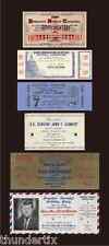 6 1960-62 JFK JOHN F KENNEDY tickets  democratic scrapbooking  ephemera reprints picture